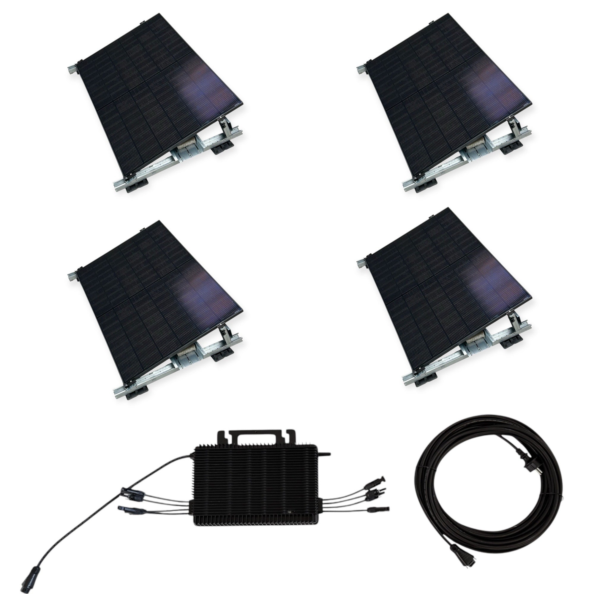 Kraftwerk Flachdach/Garten mit Mikrowechselrichter 450W - 1.800W Bifazial