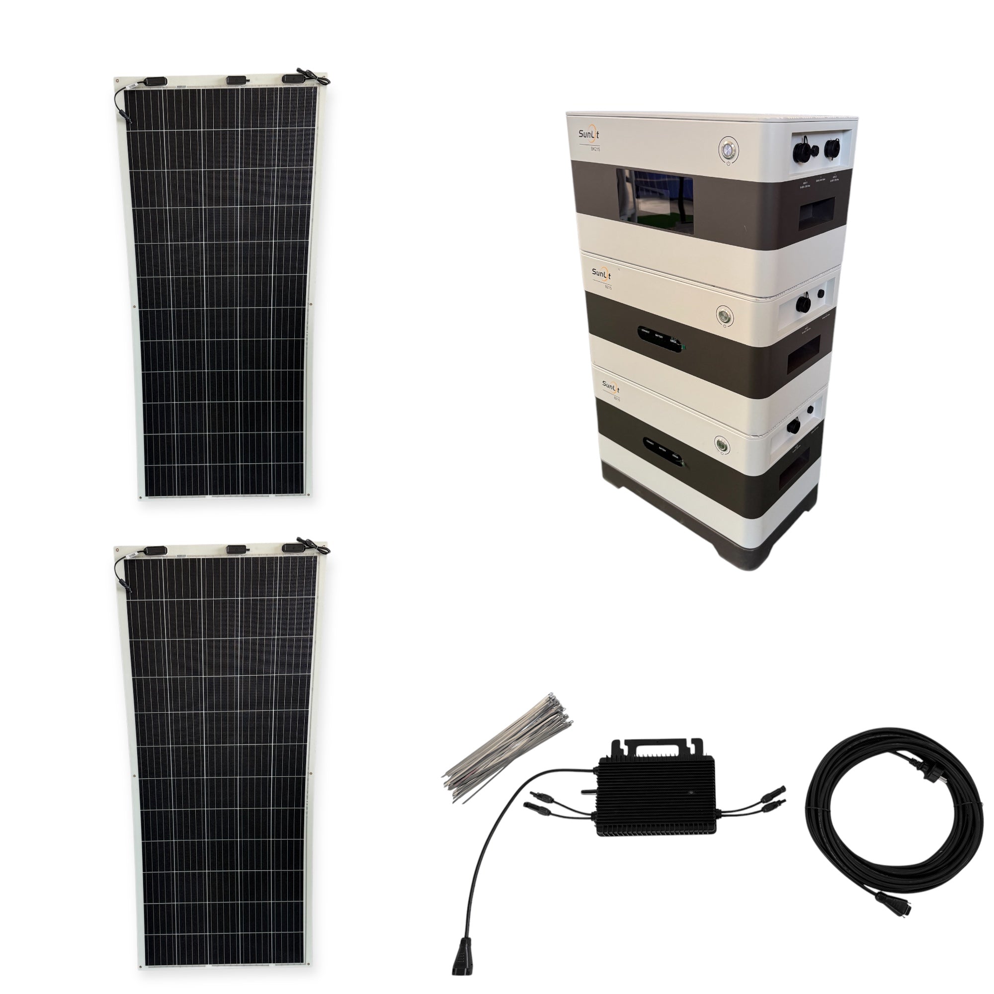 Kraftwerk Flexibel mit Speicher 310W - 1.860W (Anschl. vorne)