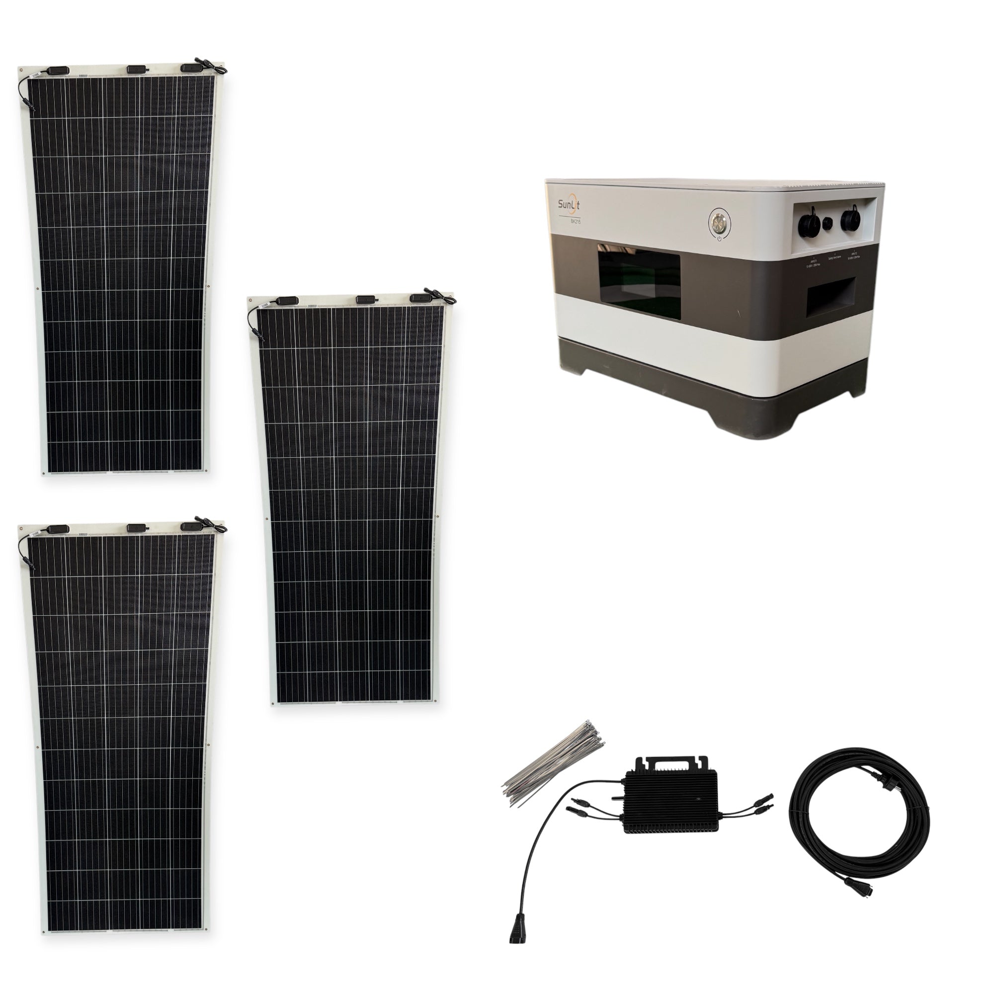 Kraftwerk Flexibel mit Speicher 310W - 1.860W (Anschl. vorne)