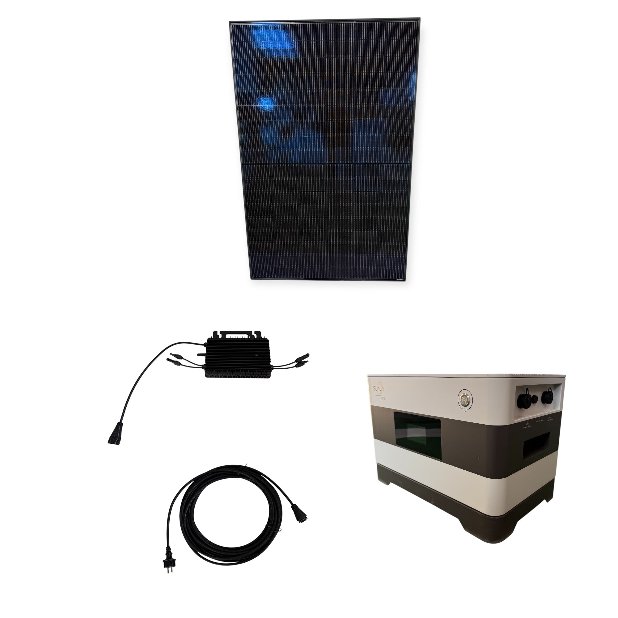 Kraftwerk Ohne Halterung mit Speicher 450W - 1.800W Bifazial