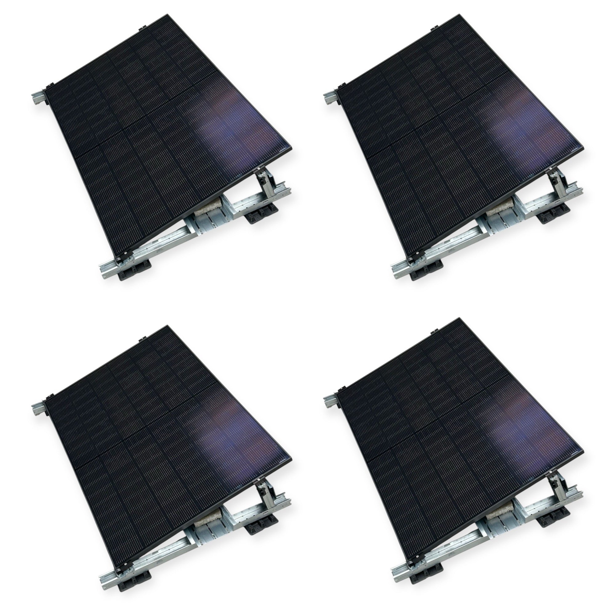 Kraftwerk Flachdach/Garten mit Halterung 450W - 1.800W Bifazial