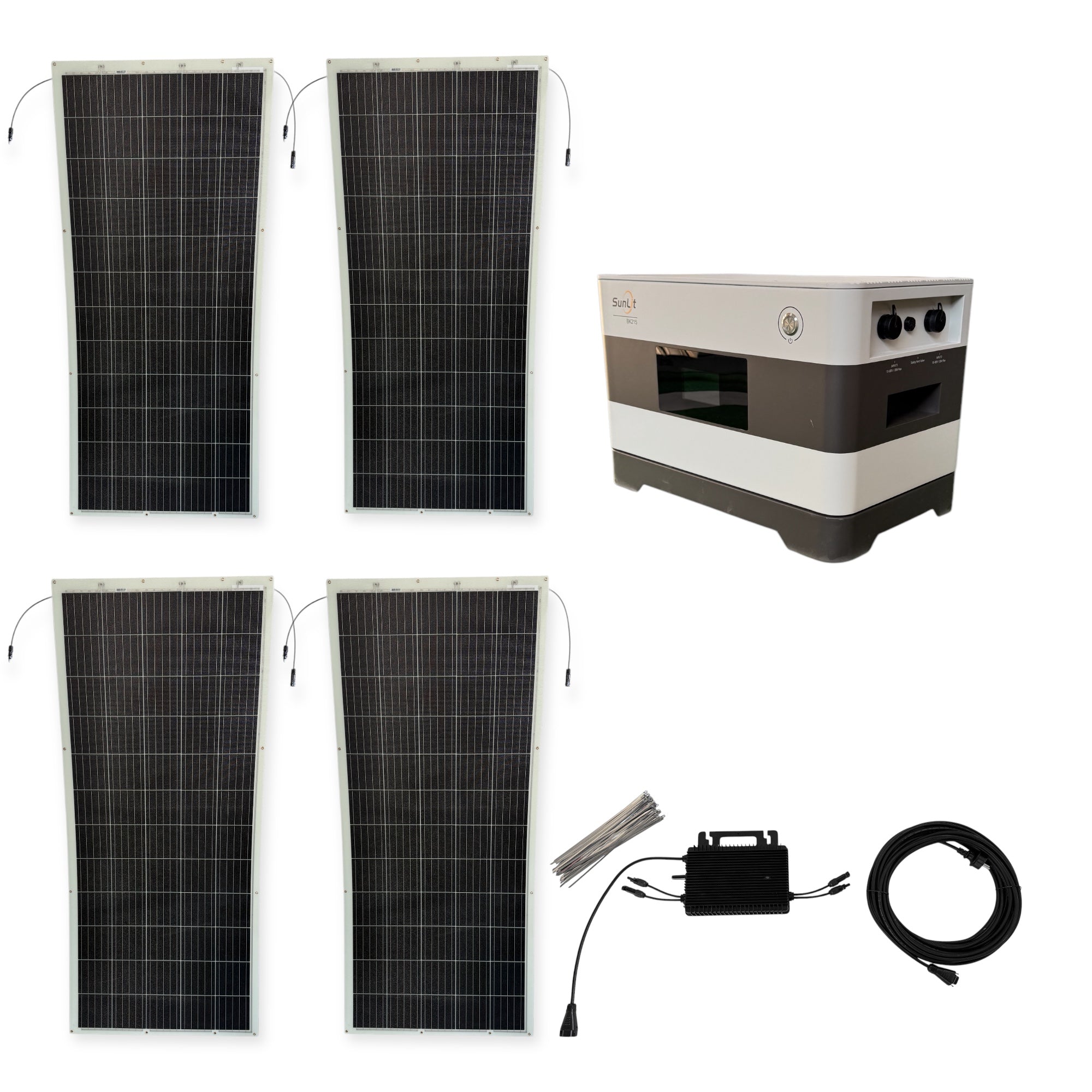 Kraftwerk Flexibel mit Speicher 310W - 1.860W (Anschl. hinten)