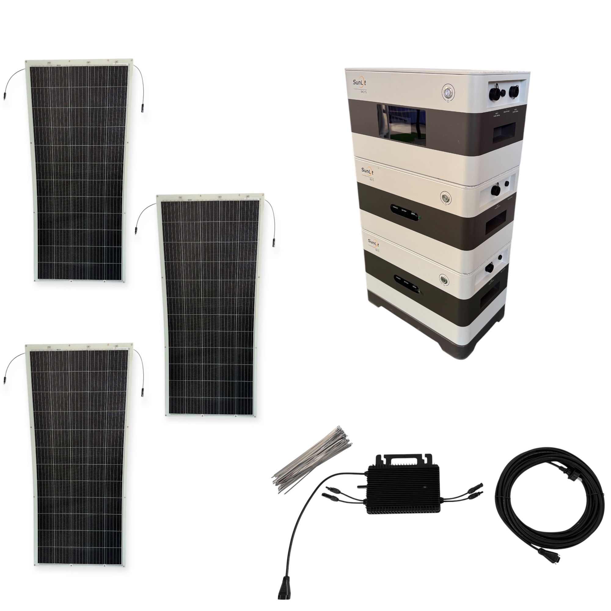 Kraftwerk Flexibel mit Speicher 310W - 1.860W (Anschl. hinten)