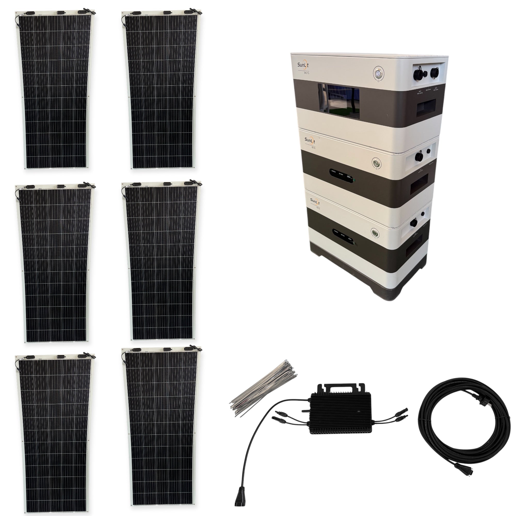 Kraftwerk Flexibel mit Speicher 310W - 1.860W (Anschl. vorne)