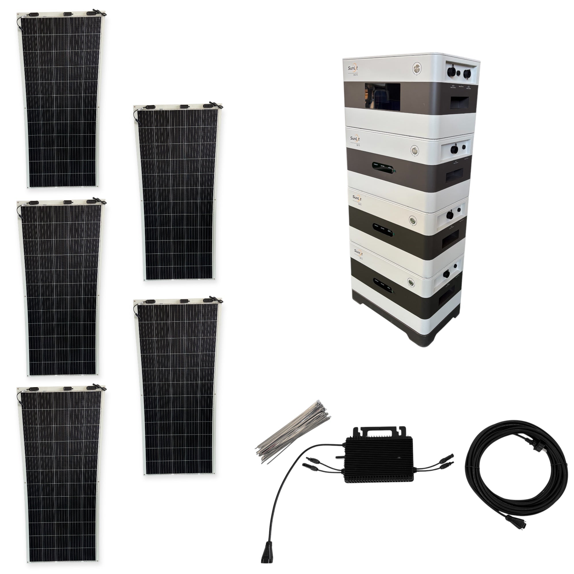 Kraftwerk Flexibel mit Speicher 310W - 1.860W (Anschl. vorne)