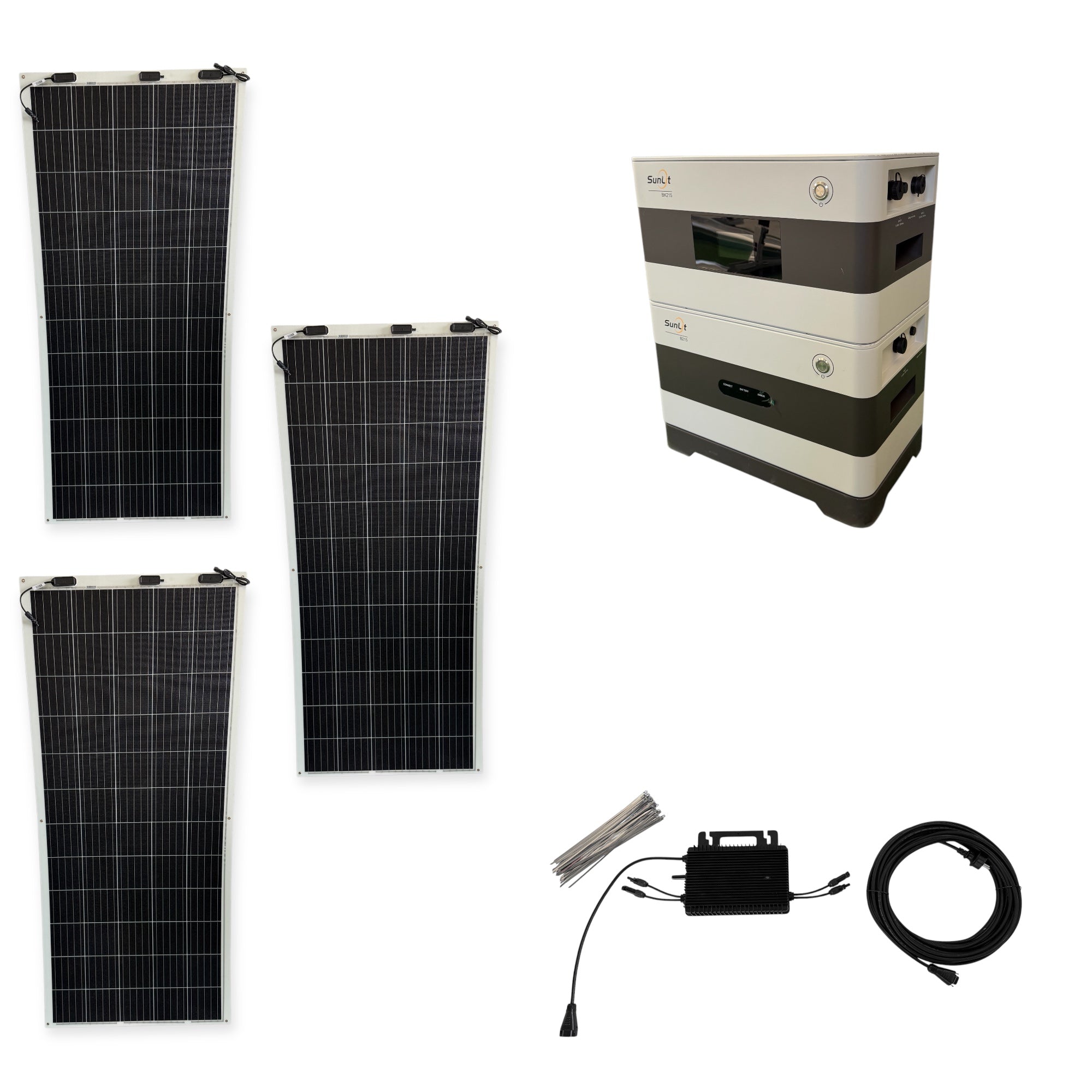 Kraftwerk Flexibel mit Speicher 310W - 1.860W (Anschl. vorne)