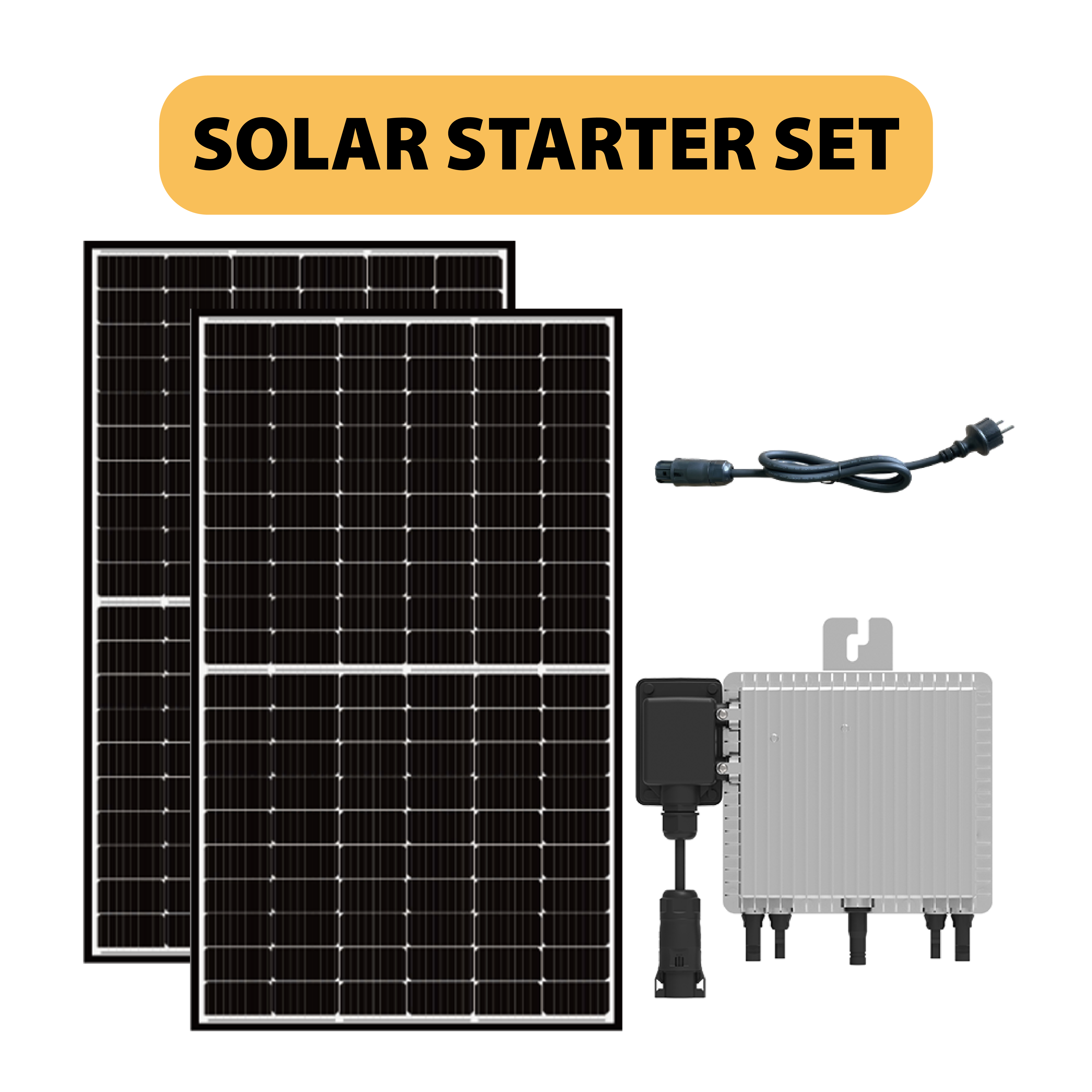 Balkonkraftwerk 800W Starter Set (2 Module + Wechselrichter)