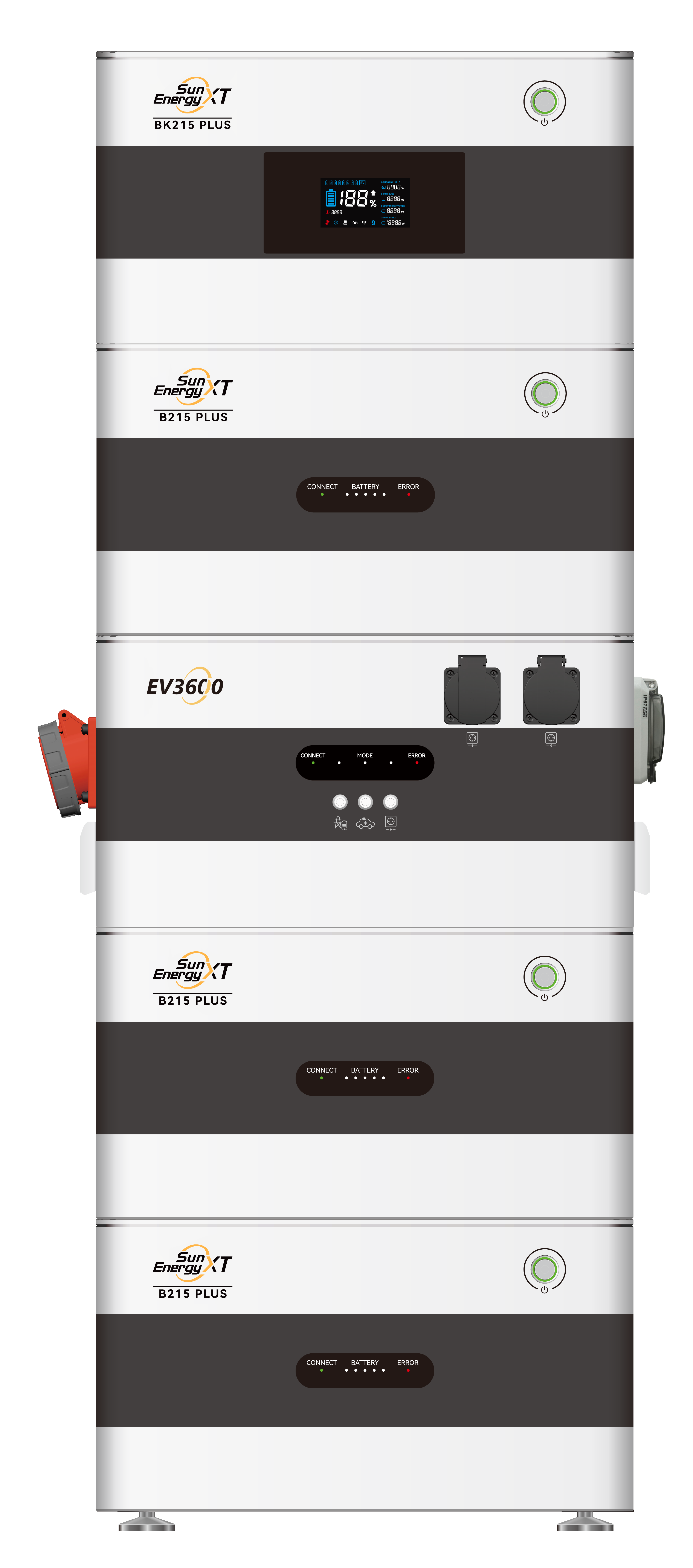 SunEnergyXT BK215 PLUS Kopfspeicher (2,15 kWh) + 3x B215 PLUS (2,15 kWh) + EV3600