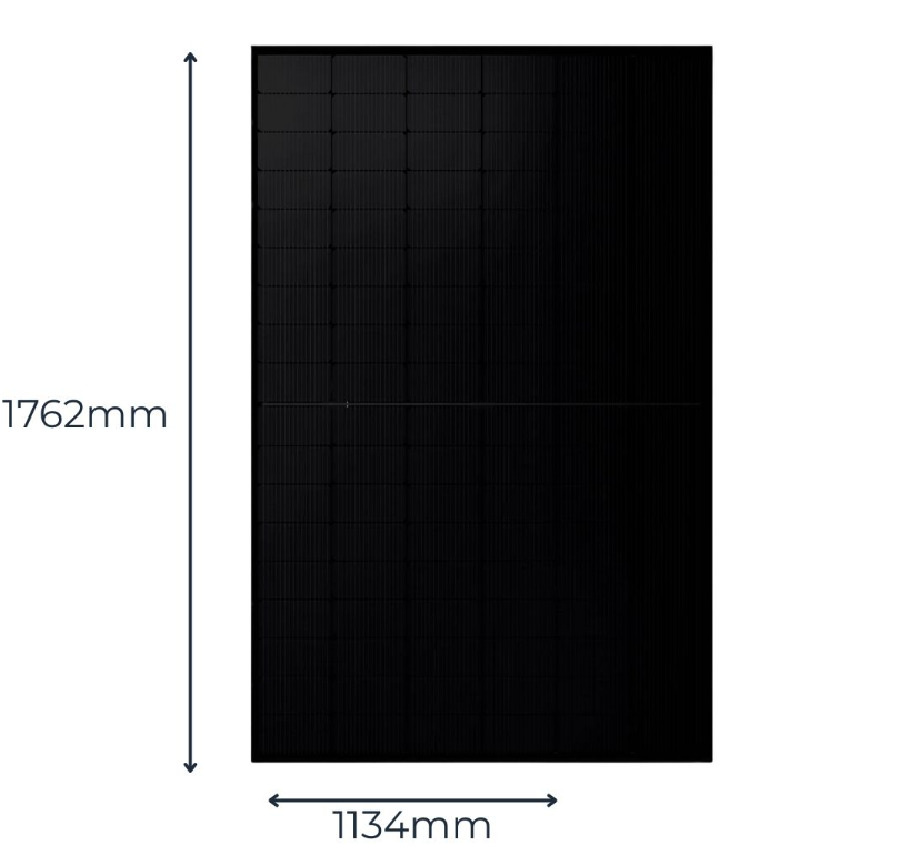 8x Bifaziales Full Black Glas/Glas 455W Modul