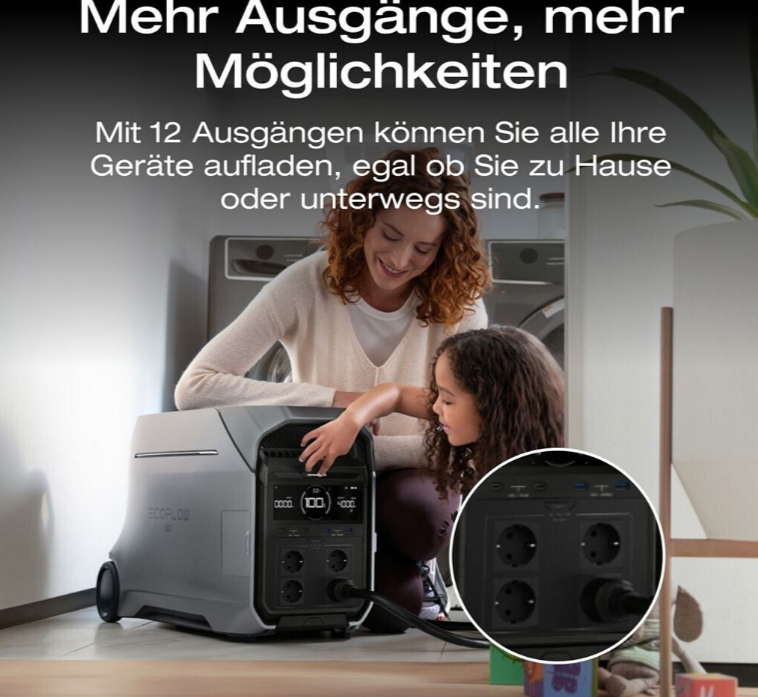 EcoFlow DELTA 3 Pro Tragbare Powerstation (4,10 kWh)