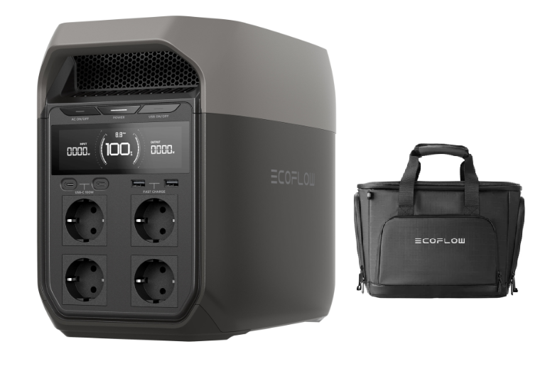 EcoFlow Delta 3 Tragbare Powerstation (1,024 kWh) + Tragetasche