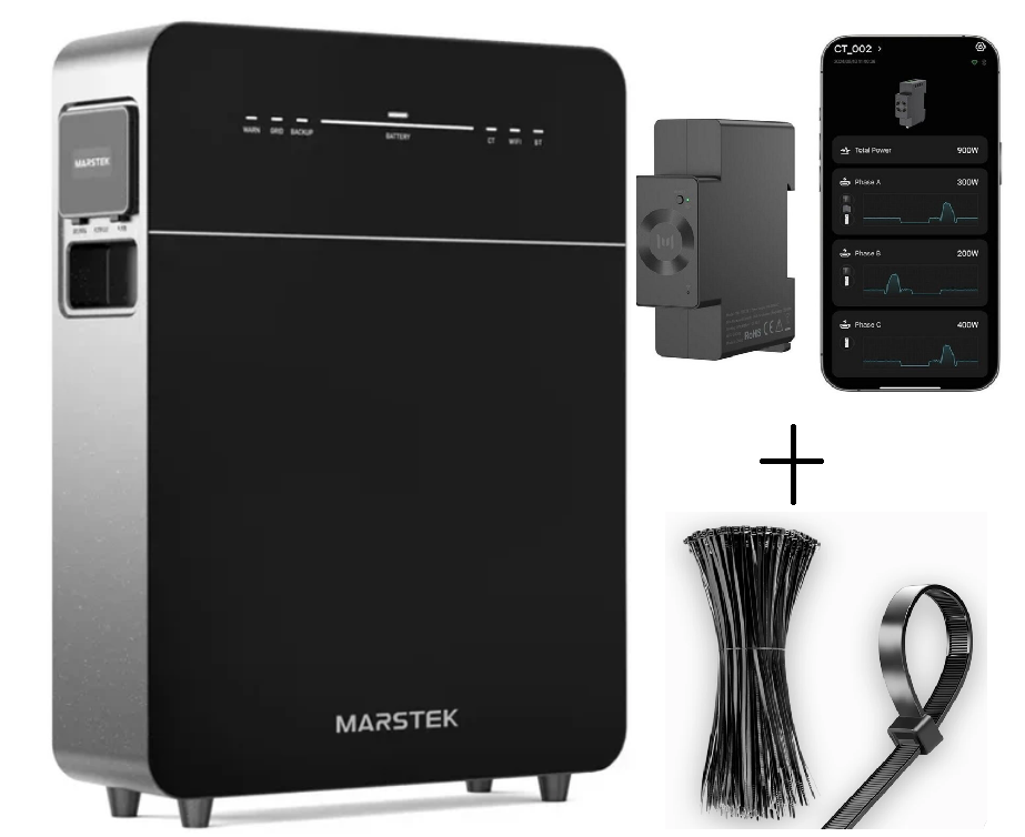 Marstek Venus E 3.0 – 5120Wh AC-Gekoppelter Speicher + Smartmeter + Kabelbefestigung