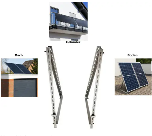 SunEnergyXT Solarmodul-Halterung Aufständerung für 1 Modul