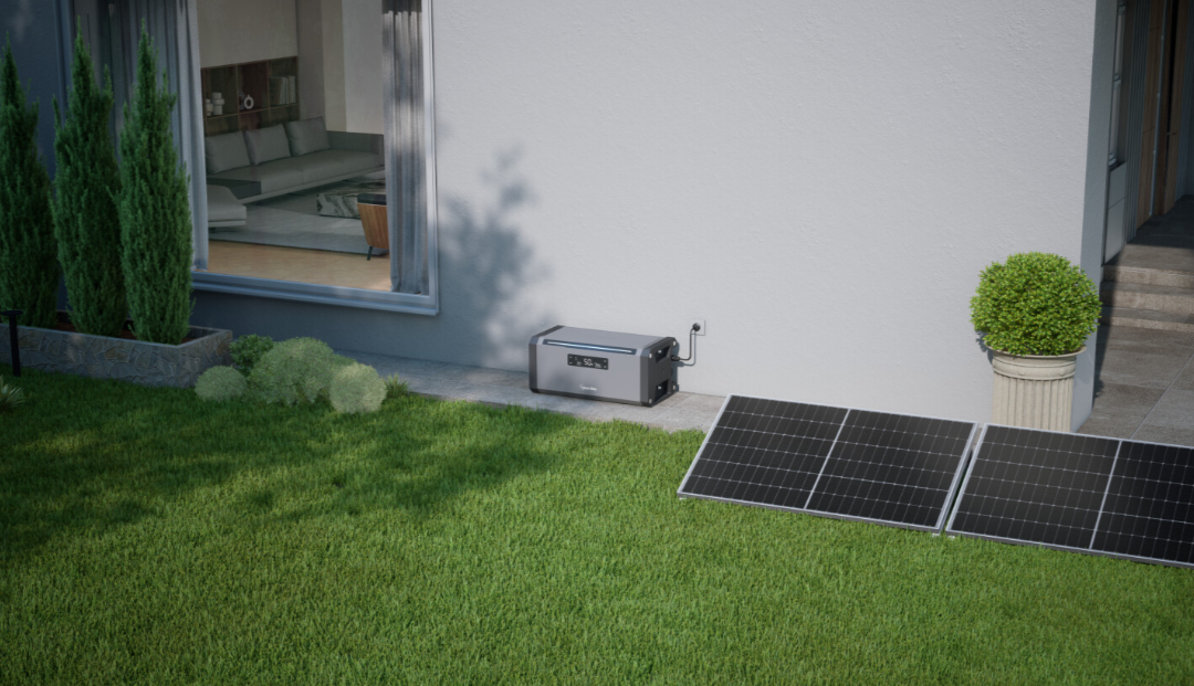 Hoymiles HiBattery 1,92 kWh AC + 4x 455W Solarmodule Bifazial Full BLK