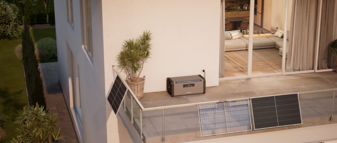 Hoymiles HiBattery 1,92 kWh AC + 4x 455W Solarmodule Bifazial Full BLK