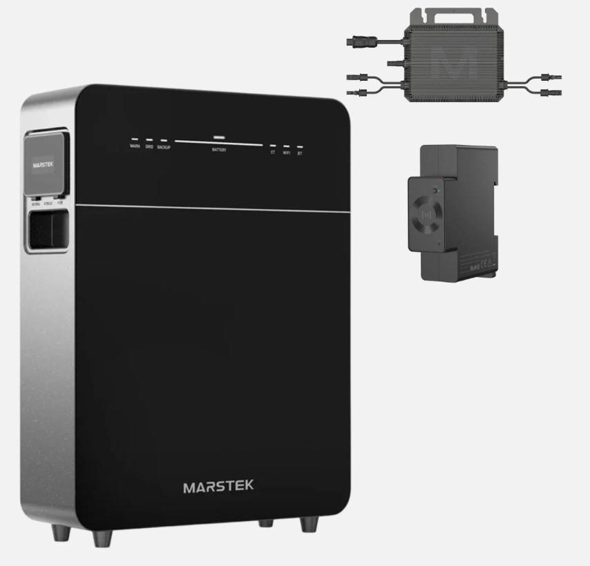 Marstek Venus E 3.0 – 5120Wh AC-Gekoppelter Speicher für Balkonkraftwerke + Marstek Microwechselrichter 800W + Marstek Smartmeter