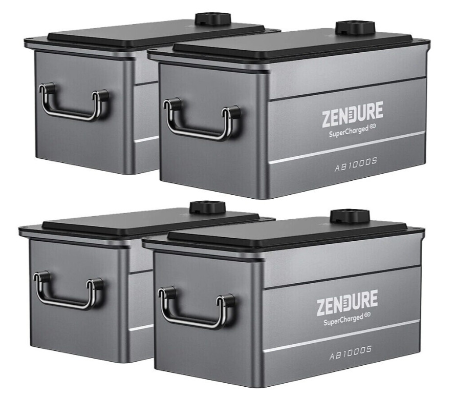 Zendure Balkonkraftwerk 1820W 4 x 455Wp Module + SolarFlow Hyper 2000 + 4 x AB1000S Erweiterungsbatterie (3,84kWh)