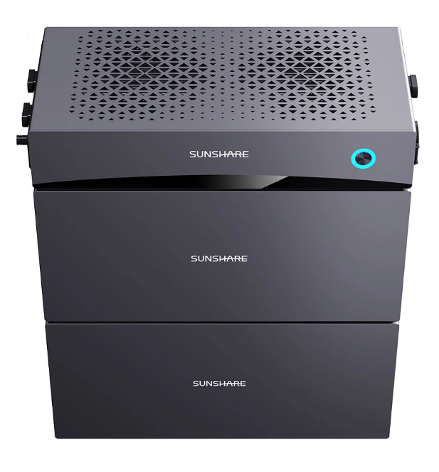 Sunshare Glory Semi-Solid Balkonkraftwerk-Speicher inkl. Wechselrichter mit 3x Batteriemodul |  4,56 kWh