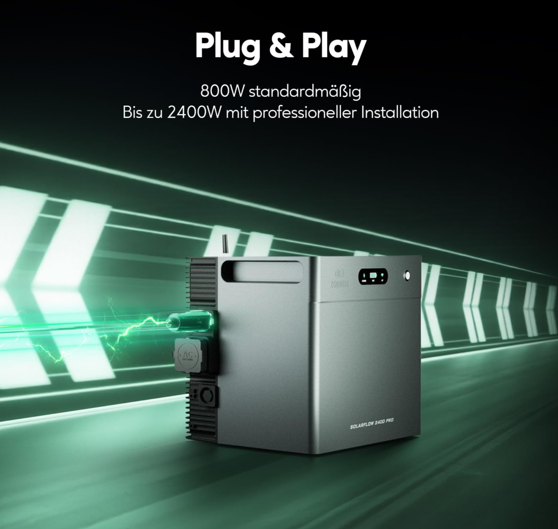 Zendure SolarFlow 2400 Pro Balkonkraftwerk mit Speicher (2,40 kWh)