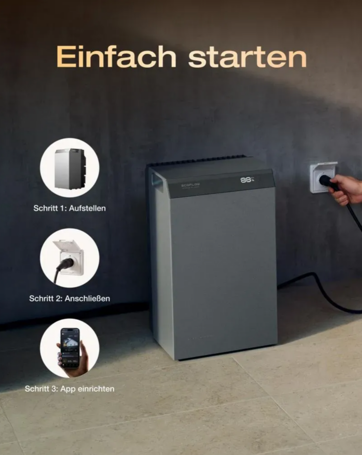 EcoFlow STREAM AC 5000 (5 kWh) – Solarbatterie auch ohne Solar, für dynamische Stromtarife