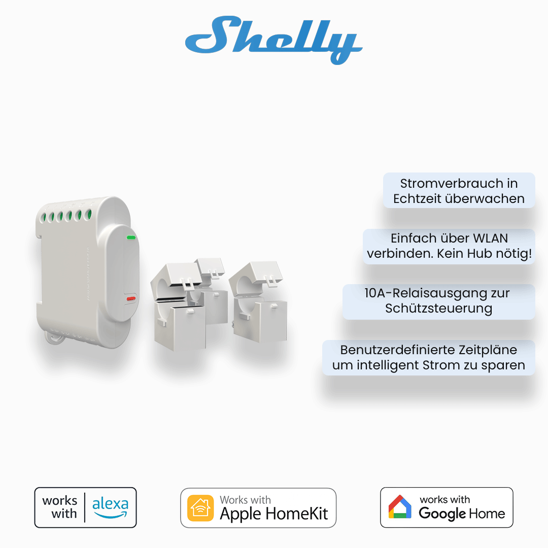 SOLAR THE WORLD® Shelly 3EM 3-Phasen Strommessgerät